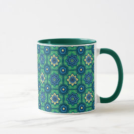 Lebhaftes Boho geometrisches Muster Tasse