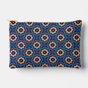 Lebhaftes Boho geometrisches Muster Zubehörtasche