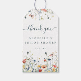 Lebhaftes Brautparty für Wildblume Geschenkanhänger