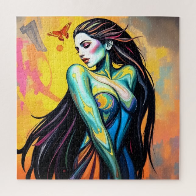 Lebhaftes Butterfly-Muse-Portrait (Vertikal)
