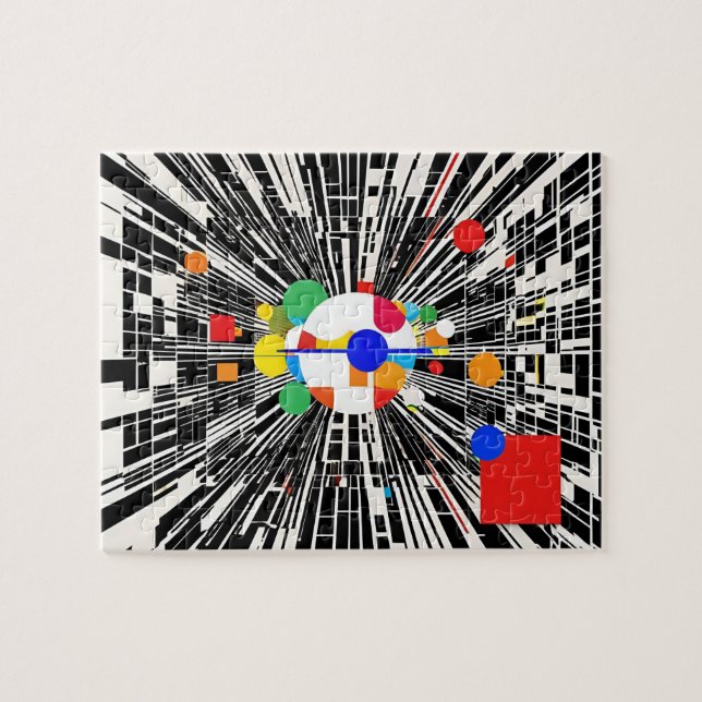Lebhaftes Chaos: Abstrakter Farbtanz (Horizontal)
