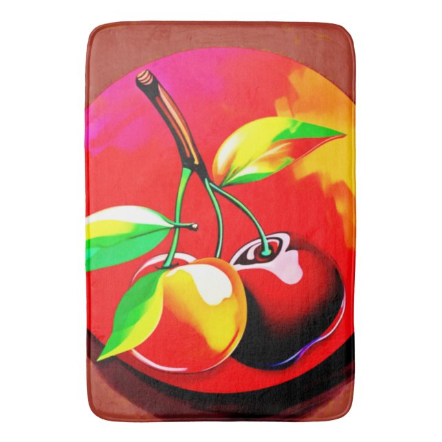 Lebhaftes Cherry Duo Badematte (Vorderseite Vertikal)