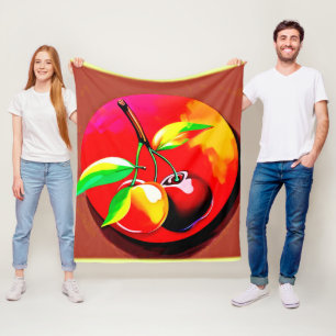 Lebhaftes Cherry Duo Fleecedecke