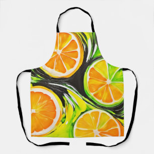 Lebhaftes Citrus-Gemälde Schürze
