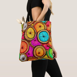 Lebhaftes Coconut Slice Abstract Design Tasche