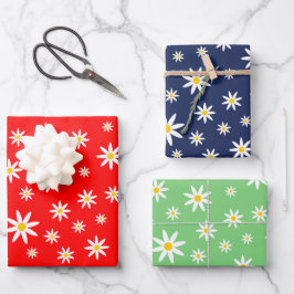 Lebhaftes Daisy Wrapping Paper Sheet Set Geschenkpapier Set