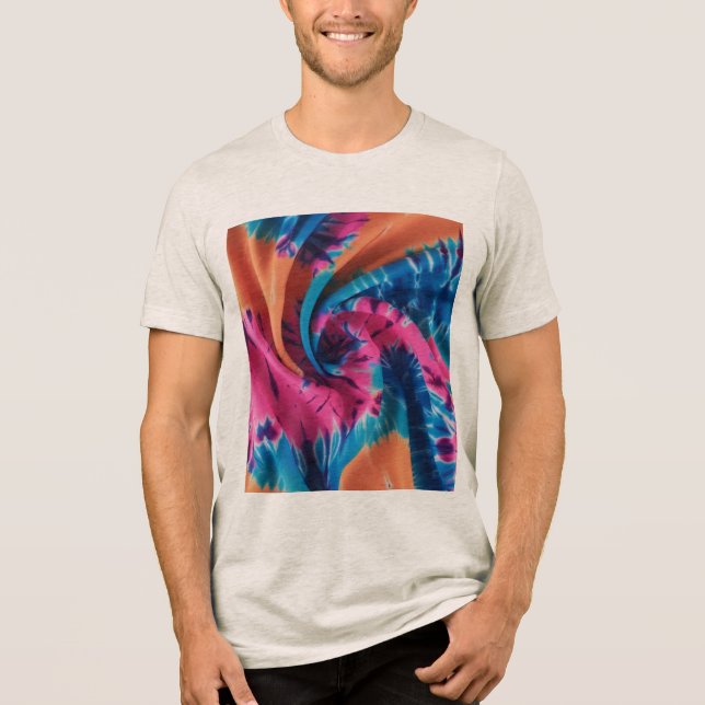 Lebhaftes Design für Krawatte- und Dreamy Gradient Tri-Blend Shirt (Vorderseite)