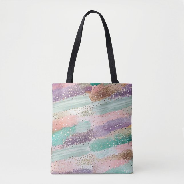 Lebhaftes Diagonal-Pinselmuster (2) Tasche (Vorderseite)