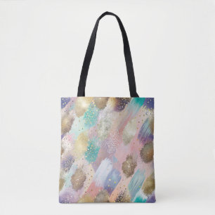 Lebhaftes Diagonal-Pinselmuster Tasche