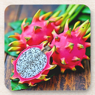 Lebhaftes Dragon Fruit Beauty Design Getränkeuntersetzer
