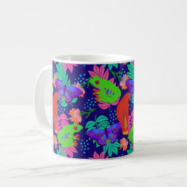 Lebhaftes Dschungelmuster Kaffeetasse
