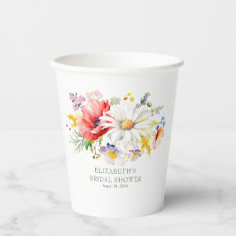 Lebhaftes elegantes Summer Wildblumen Garden Party Pappbecher
