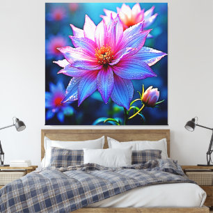 Lebhaftes Ethereal Bloom Artwork Leinwanddruck