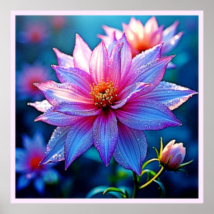 Lebhaftes Ethereal Bloom Artwork Poster