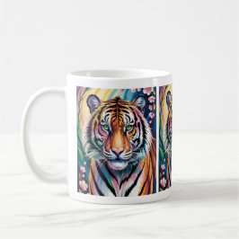 Lebhaftes Fantasy Tiger Portrait | exotisch Kaffeetasse