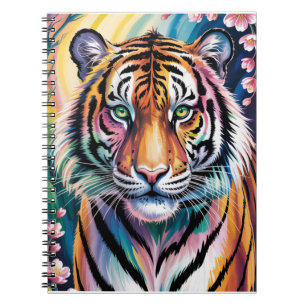 Lebhaftes Fantasy Tiger Portrait exotisch Notizblock