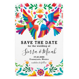 Lebhaftes, farbenfroh, Save the Date Inspiriert Magnet