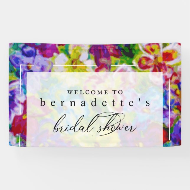 Lebhaftes, farbenfrohes Brautparty Banner (Horizontal)