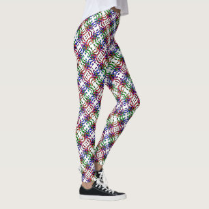 Lebhaftes, farbenfrohes Muster Leggings