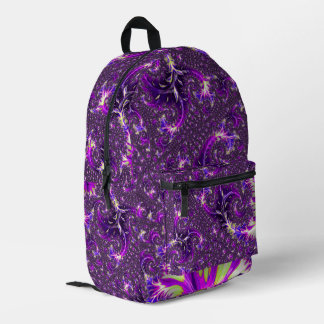 Lebhaftes farbenfrohes Trippy Groovy Boho Spiral F Bedruckter Rucksack
