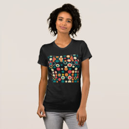 Lebhaftes, farbenprächtiges Kreisel T-Shirt