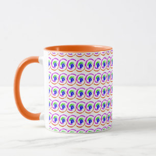 Lebhaftes farbenprächtiges modernes Abstraktes Des Tasse