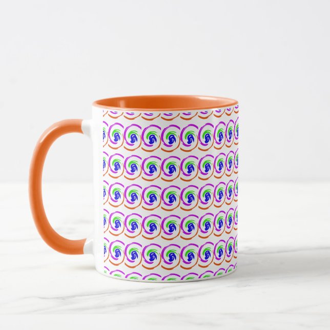 Lebhaftes farbenprächtiges modernes Abstraktes Des Tasse (Links)
