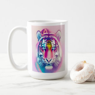 Lebhaftes farbenprächtiges Tigergefecht Kaffeetasse