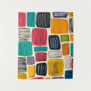 Lebhaftes farbiges Box-Muster (2) Wandteppich