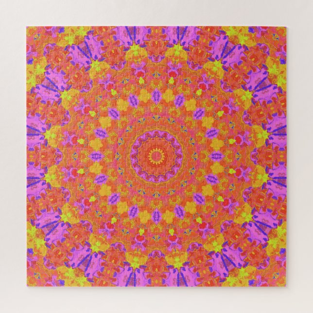 Lebhaftes farbiges Psychedelisches Abstraktes Kale (Vertikal)