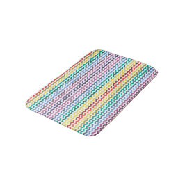 Lebhaftes farbiges Zig Zag Design - Badematte