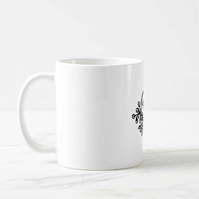 Lebhaftes Federmuster | Farbenfrohe Natur Bl Kaffeetasse (Links)