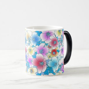 Lebhaftes florales nahtloses Muster Verwandlungstasse