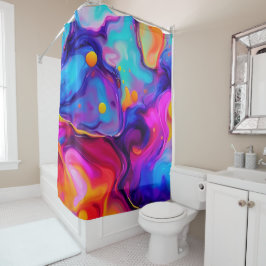 Lebhaftes flüssiges Artwork Duschvorhang