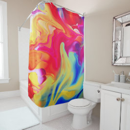 Lebhaftes flüssiges Artwork Duschvorhang