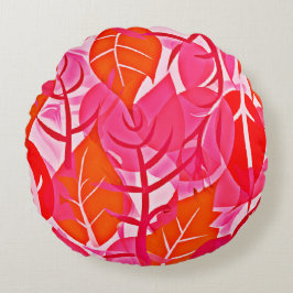Lebhaftes Foliage Elegance Muster Rundes Kissen