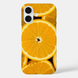 Lebhaftes Foto des Orange Citrus Fruit Pattern iPhone 16 Hülle