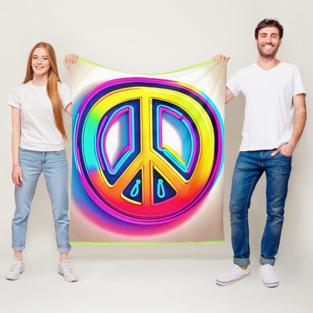 Lebhaftes Friedenswerk Fleecedecke (Beispiel)