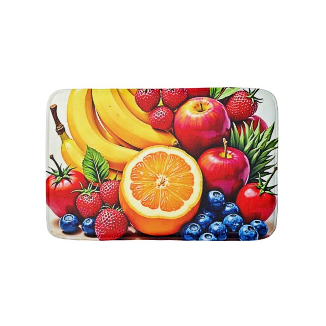 Lebhaftes frisches Obst Badematte (Vorderseite)