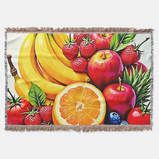 Lebhaftes frisches Obst Decke (Vorderseite)