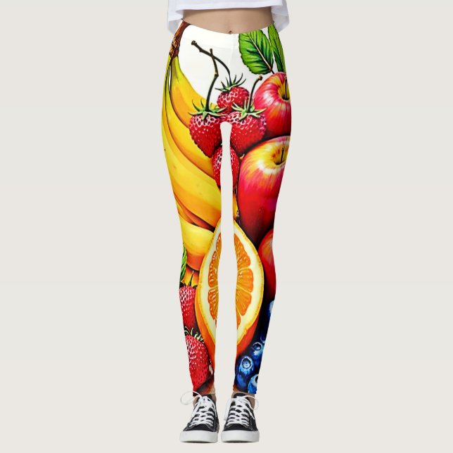 Lebhaftes frisches Obst Leggings (Vorderseite)