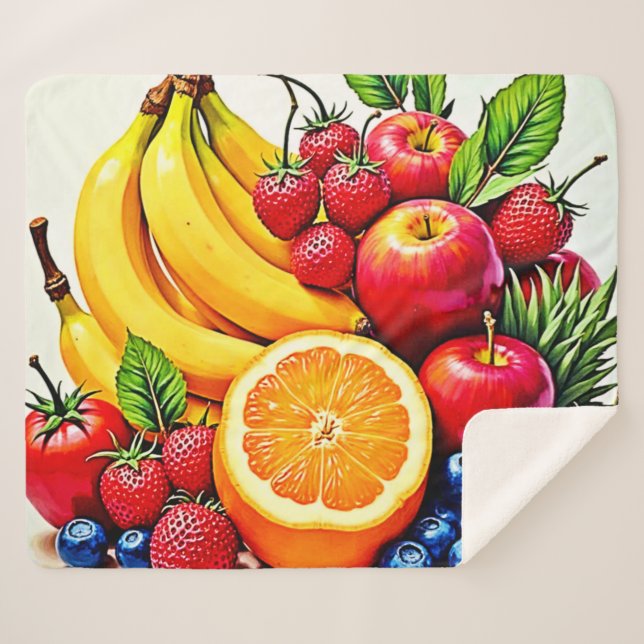 Lebhaftes frisches Obst Sherpadecke (Vorderseite (Horizontal))