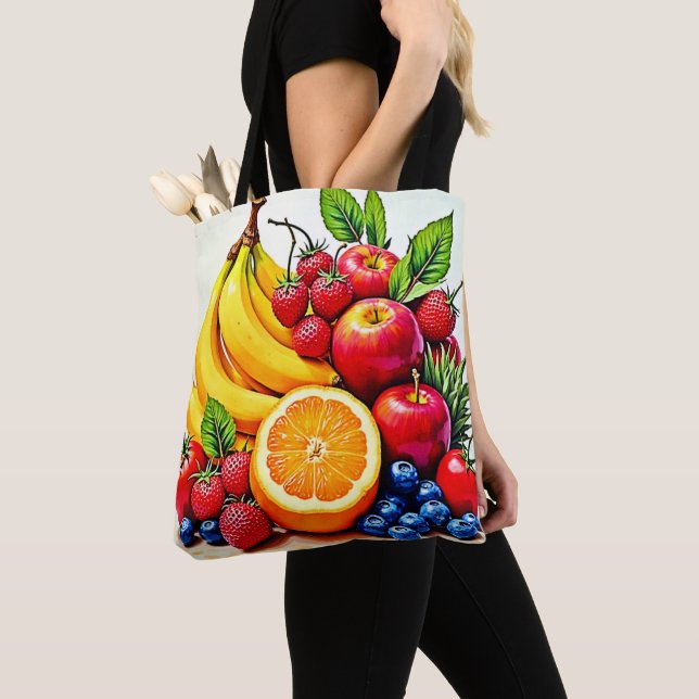 Lebhaftes frisches Obst Tasche (Von Nahem)