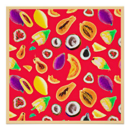 Lebhaftes Fruchtigkeit Delight Pattern Poster