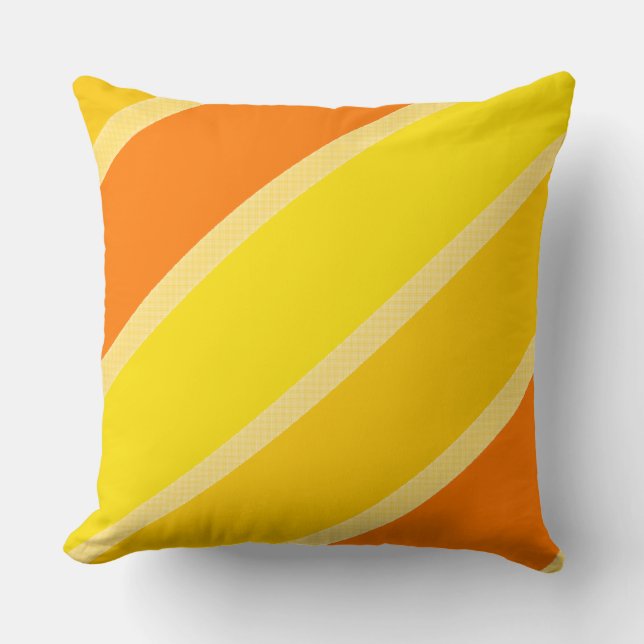 Lebhaftes Gelb-Orange-Farbton Kissen (Vorderseite)
