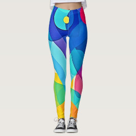 Lebhaftes geometrisches Abstrakt Leggings