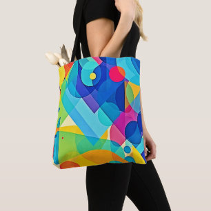 Lebhaftes geometrisches Abstrakt Tasche