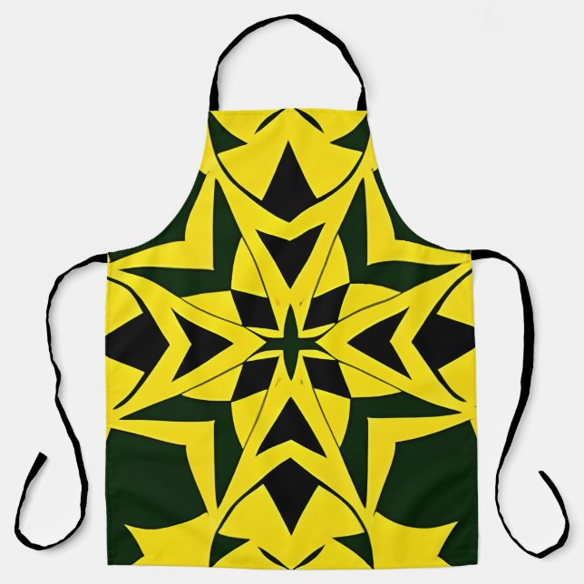 Lebhaftes geometrisches Blumendesign Schürze (Vorderseite)