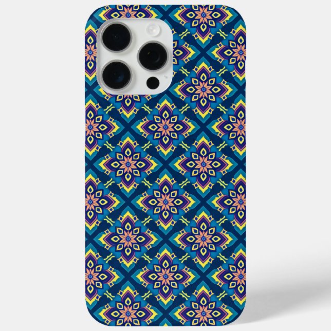 Lebhaftes geometrisches Boho-Muster Case-Mate iPhone Hülle (Rückseite)