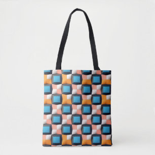Lebhaftes geometrisches Illusionsmuster für 3D-Bil Tasche